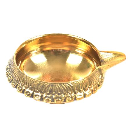 Hand Crafted Brass Kuber Diya 1.1 inch x 2.75 inch