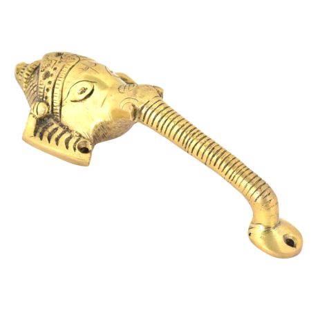 Brass Elephant Handle With Fine Engraving