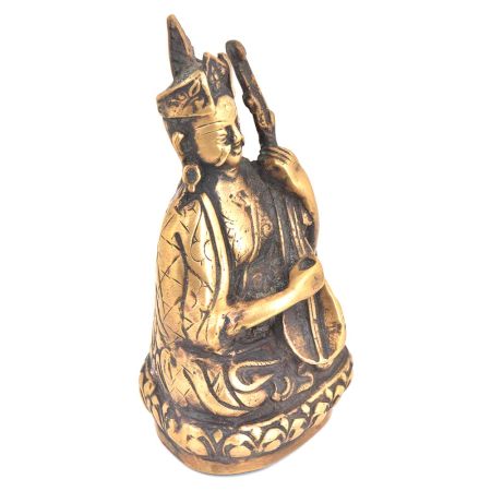 Bronze Nepalese Musician Sitting With A Musical Instrument