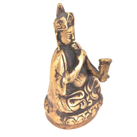 Bronze Nepalese Musician Sitting With A Saxophone