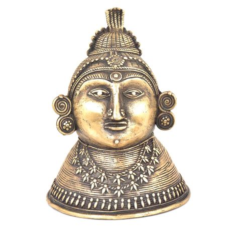 Bronze Tribal Queen Head Statue