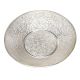 Handmade Silver Plated Brass Embossed Flower Motif Plate