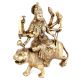 Brass Durga Maa Figurine Sitting On A Tiger