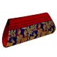 Navy Blue Red Border Conical Mythological Weave Pure Silk Baluchari Clutch Bag