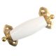 White Small Ceramic Golden Door Handle