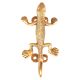 Brass Lizard Door Handle and Wall Hook