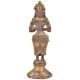 Bronze Lady Holding A Diya In Her Hand Is On A Raised Platform