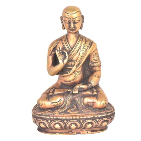 Tibet Buddhism Temple Bronze Seat lotus Statue