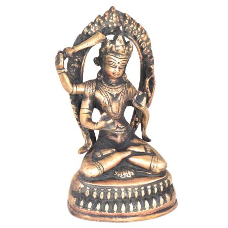 Tibetan Buddhist Manjusri Buddisattva Brass Buddha Statue