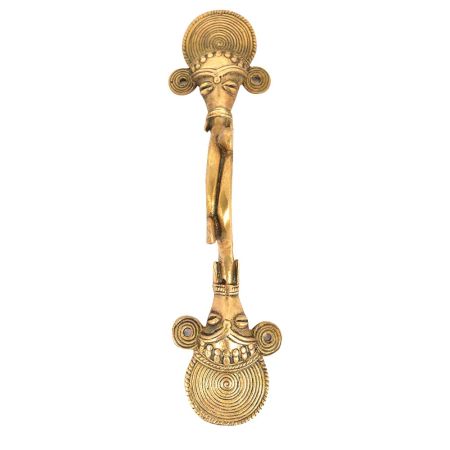 Brass 2 Faced Ganesha Handle