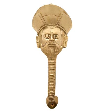 Brass Wise Man Face Door Handle