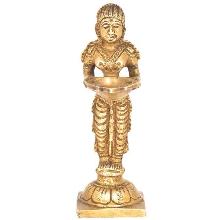 Standing Lady Deep Brass Statue