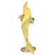 Brass Fish Door Handle With Beautifully Engraved Scales