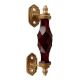 Dark Red Cut Glass Golden Small Door Handle