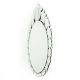 Oval Leafy Design Decorative Mirror