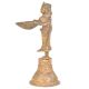 Brass Lady Holding Traditional Oil Lamp Bell