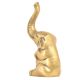 Brass Elephant Sitting With 2 Legs Raised