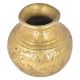 Brass Pot With Faded Engraving