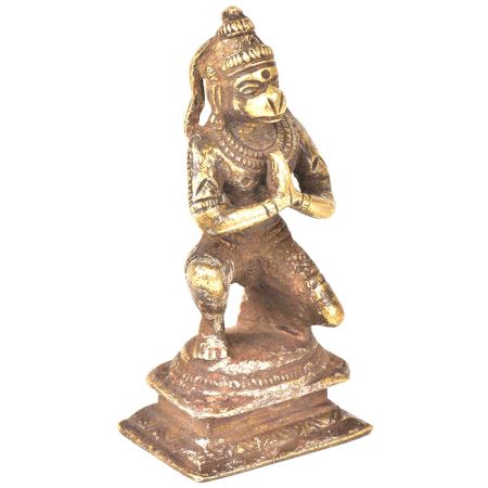 Brass Rustic Hanuman Sitting Joining Hands