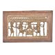 Brass Dokra Palenquin Palki With Bearers Wall Hanging