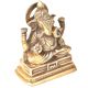 Brass Sitting Charbhuja Ganesha On a Raised Platform