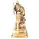 Brass Sitting Charbhuja Ganesha On a Raised Platform