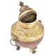 Brass And Copper Engraved Pot With Lid