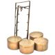 4 Compartment Brass Tiffin Carrier Lunch Box