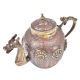 Copper & Brass Tea Pot With Fine Engraving