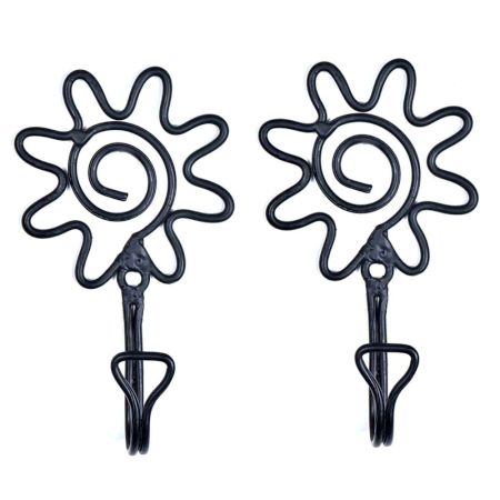 Floral Wrought Iron Wall Hook(Set of 2 Pieces)