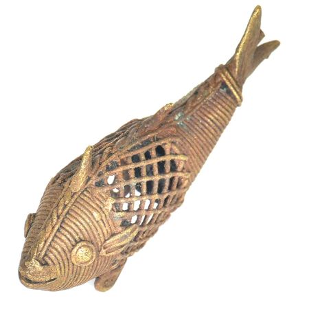 Brass Dhokra Art Fish With Rustic Look