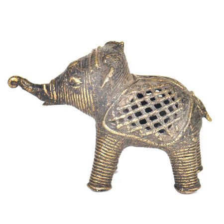 Brass Dhokra Tribal Art Elephant