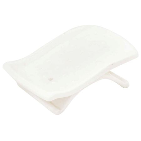 White Retro Ceramic Soap Dish With Stand