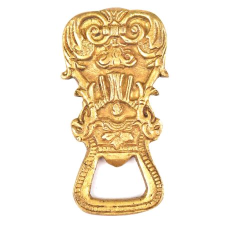 Brass Bottle Opener With Beautiful Patterns Engraved