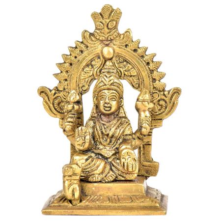 Brass Gaja Lakshmi With Kirtimukha Top