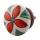 Orange Leaf Floral Knob