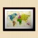 Colorful World Map Wall Painting