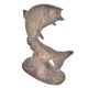 Brass Handmade Fish Figurine Statue