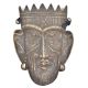 Brass Tribal Man Mask Wall Hanging