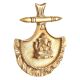 Brass Ganesh On Axe Wall Hanging