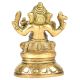 Brass Ganesha Sitting On A Raised Platform