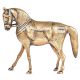 Standing Finely Engraved Brass Horse Sculpture