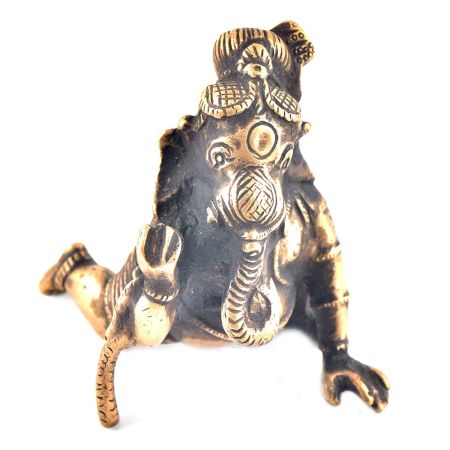 Brass Crawling Baby Ganesha Statue