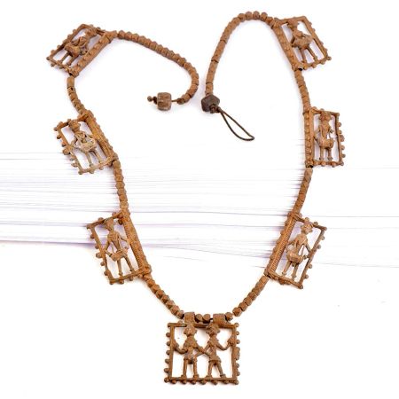 Hand Crafted Brass Tribal Figurine Pendent Necklace