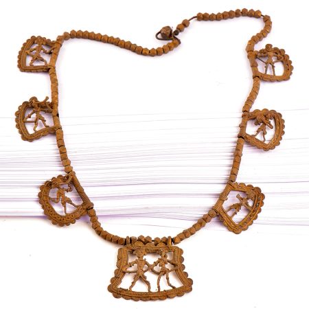 Vintage Handmade Tribal Figurine Pendent Necklace