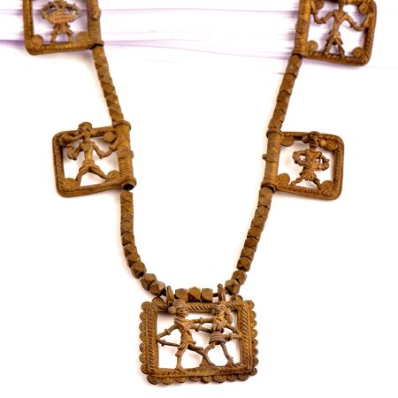 Tribal Handmande Brass Figurine Pendent Necklace