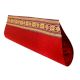 Miharu Red Color Handloom Silk Clutch Bag with Baluchari Motif Weave