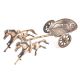 Vintage Brass Chariot pulled by Two Horses