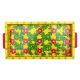 Yellow Floral Design Handmade Painting Tray