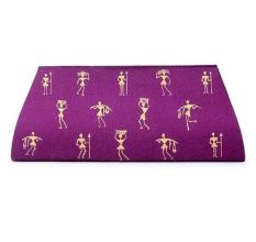 Handmade Purple Color Warli Painted Cotton Silk Clutch bag for Women